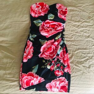 Rose Sweetheart Strapless Dress